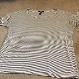 Black and white striped top