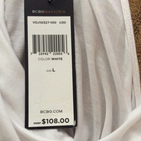 NWT BCBG TUNIC WITH BEAD NECKLACE SIZE L - Picture 5 of 5