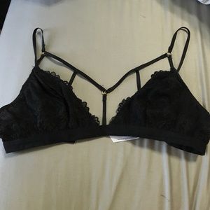 Black Lace Strappy Bralette