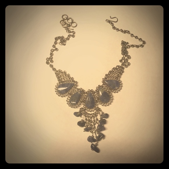 Peruvian Silver and Stone Necklace