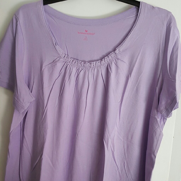 💜 NWOT Woman's Lavender Tunic Size 1X 💜 - Picture 2 of 4