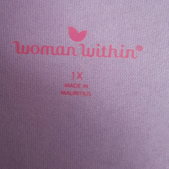 💜 NWOT Woman's Lavender Tunic Size 1X 💜 - Picture 3 of 4