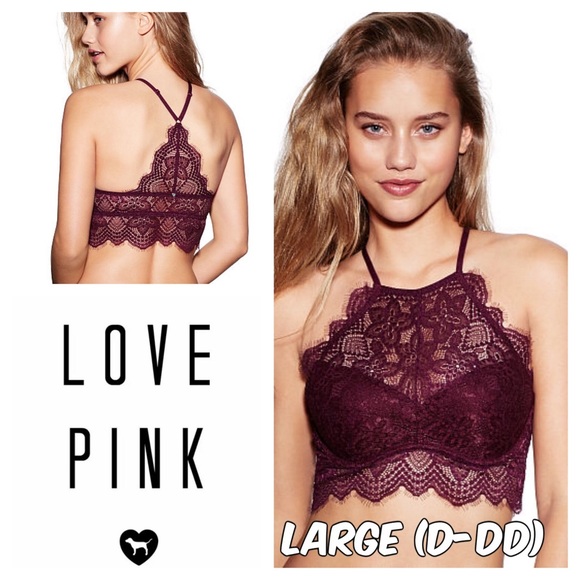 PINK Victoria's Secret Other - NWT VS PINK EYELASH HIGHNECK BRALETTE large (d-DD)