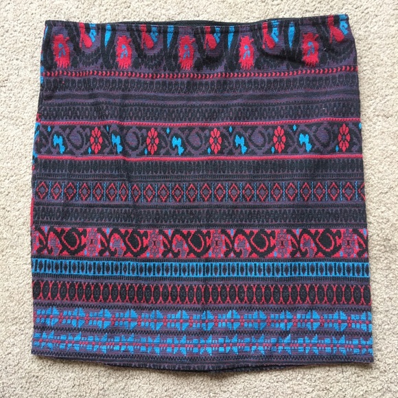Printed Mini Skirt - Picture 1 of 3