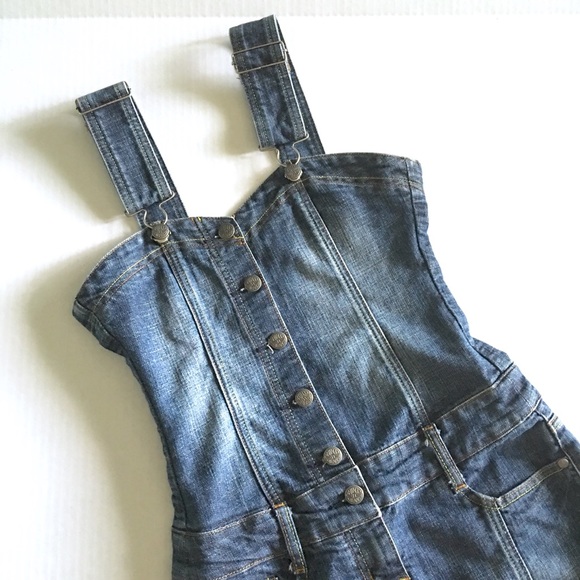 ❌SOLD❌ Sexy Denim Overall Dress H1 - Picture 2 of 4