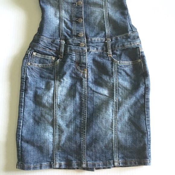 ❌SOLD❌ Sexy Denim Overall Dress H1 - Picture 3 of 4