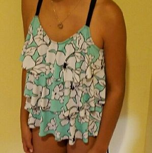 Floral swimming suit