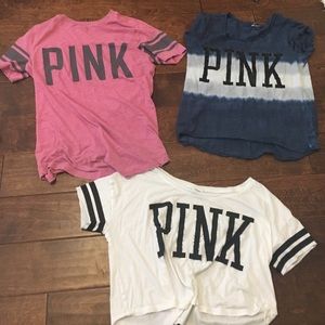 3 VS pink shirts