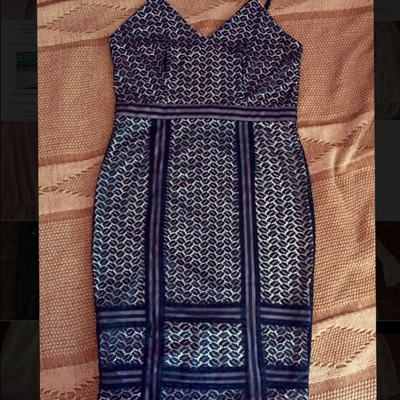 Strappy lace midi dress
