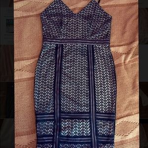 Strappy lace midi dress
