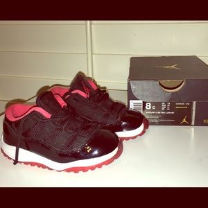 Kids Nike Air Jordan Retro XI 11 Low Red Bred Boys