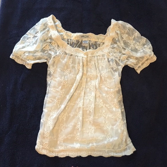 Lacy cream blouse with cami