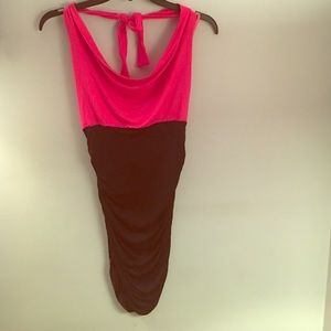 Pink and black tight fitting dress. Brand new!