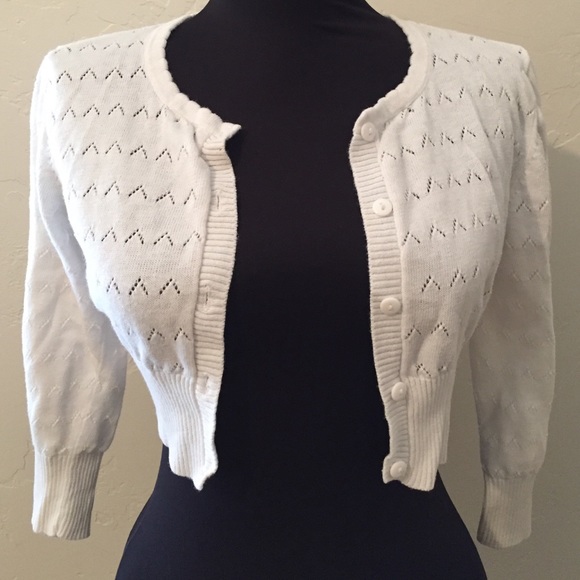children's white cardigan