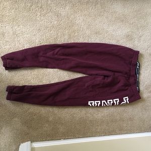 PINK VS MAROON SWEAT PANTS//TRADED
