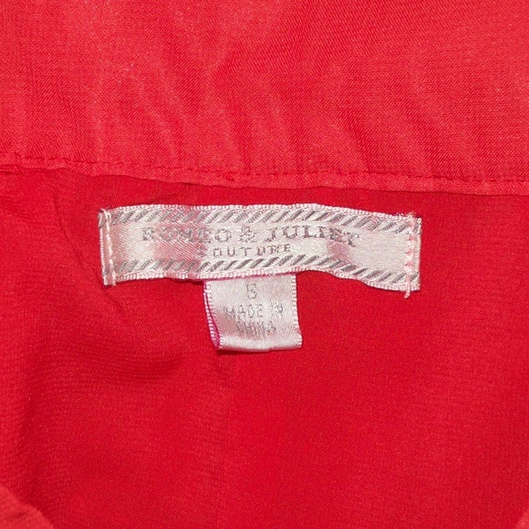 Reddish Hi-Lo Pleated Chiffon Skirt Size S or 2/4 - Picture 3 of 3