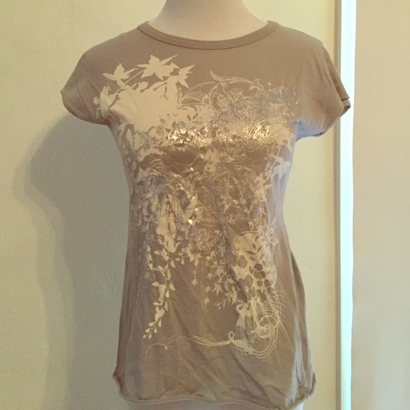 Topshop Gray Backless Tee - Picture 1 of 3