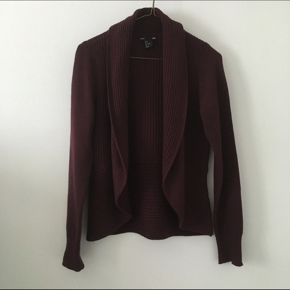 Knit Burgundy Cardigan
