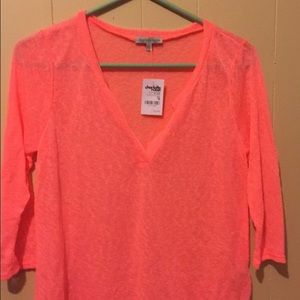 medium bright coral/orange top