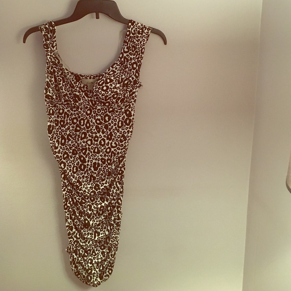 Black and white cheetah print tight dress