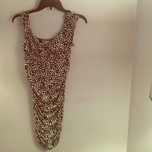 Black and white cheetah print tight dress