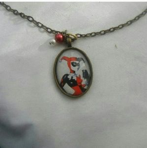 SOLD Bundle of 2 harley quinn / joker necklaces
