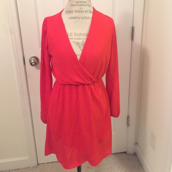 Blood Orange Wrap Dress