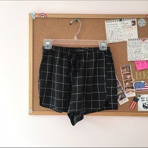 Brandy Melville Flowy Grid Shorts