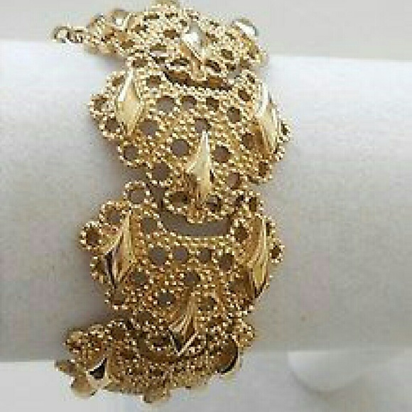 Monet Jewelry - Vintg Filigree MONET Bracelet