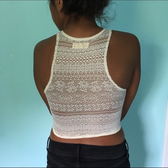 CREAM CROP TOP - Picture 2 of 2