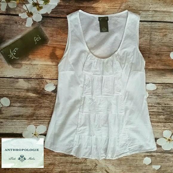 Anthropologie Tops - Anthropologie Fei ruffle sleeveless top