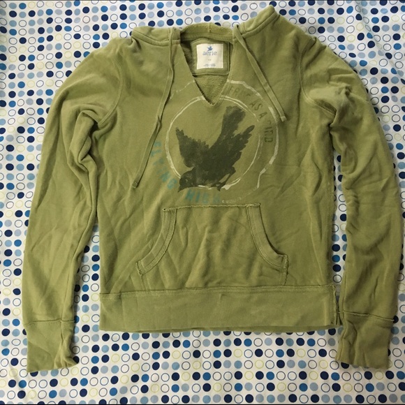 aerie Tops - Green Aerie Hoodie