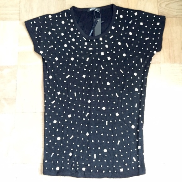Black Silver Beads Sweater Dress