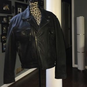 Mens Harley Lined Leather Jacket