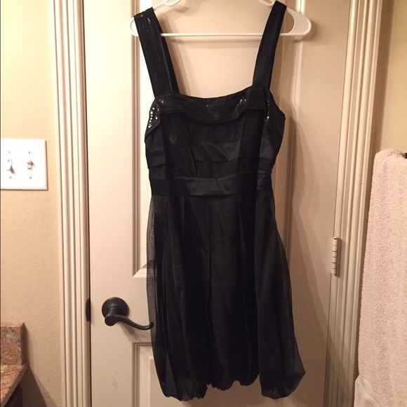 Bebe Black Sequin and Tulle Dress - Picture 1 of 4