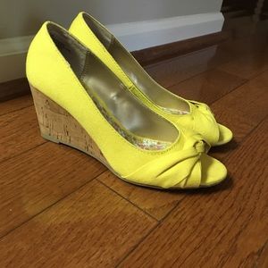 Yellow wedges from DSW size 6.5