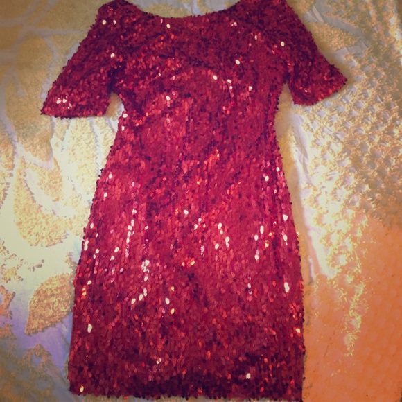 Ark & Co. Dresses & Skirts - NWT ModCloth Ark & Co. Red Sequin Mini Dress L