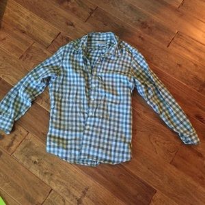 Green and White Flannel