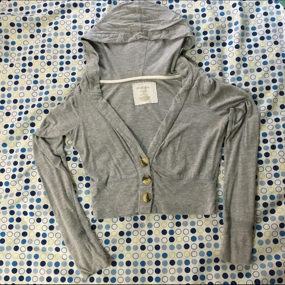 Energie Tops - Gray Half Hoodie