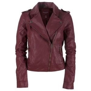 Red Leather Moto jacket