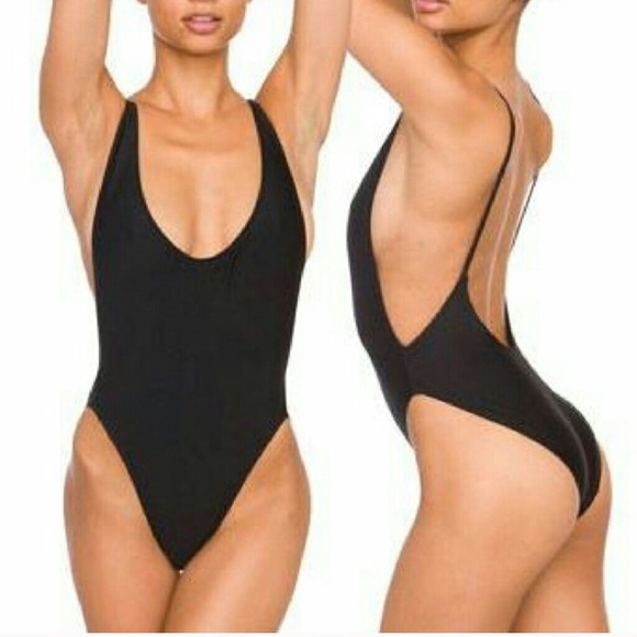 Black one piece swimsuit