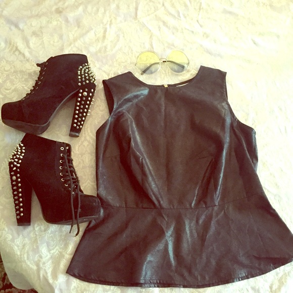 Black A-line Top