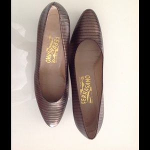 Salvatore Ferragamo Grey Shoes Size 8AA