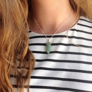 Boho Natural Jade Stone Necklace