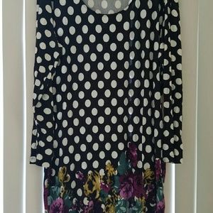 ASOS Curve Polka Dot & Floral Dress