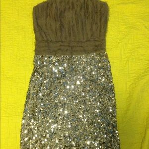 Alice and Olivia strapless sequin dress