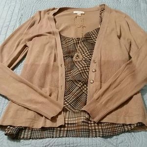 New York & Company cardigan and tank
