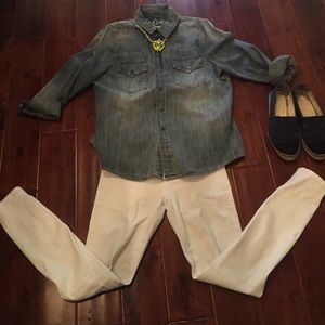 Madewell denim button up shirt