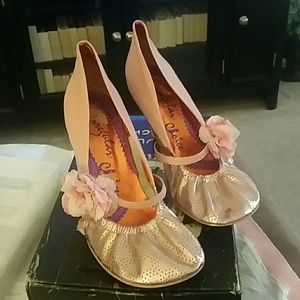 Irregular Choice Pink Flower Trim Mary Jane