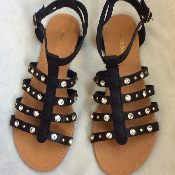 NWT rhinestone embellished gladiator sandals - Picture 2 of 4